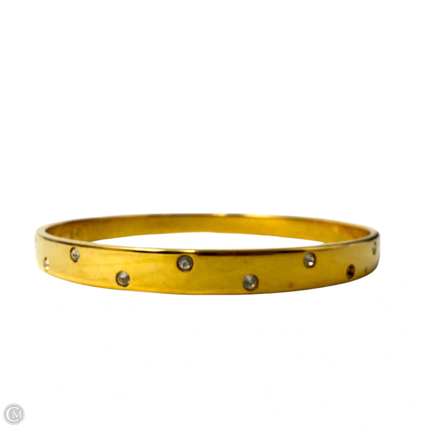 Crystal Gold Tone Bangle Bracelet By Swarovski