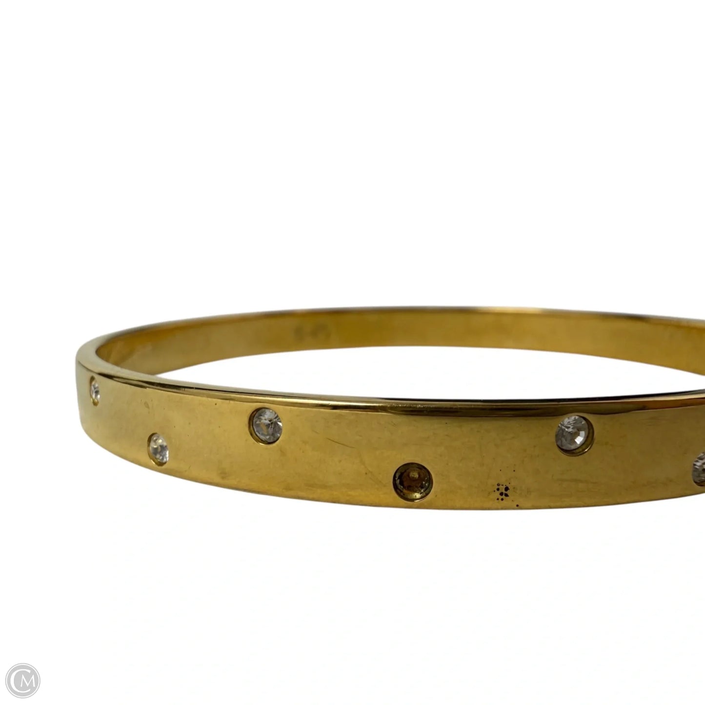 Crystal Gold Tone Bangle Bracelet By Swarovski