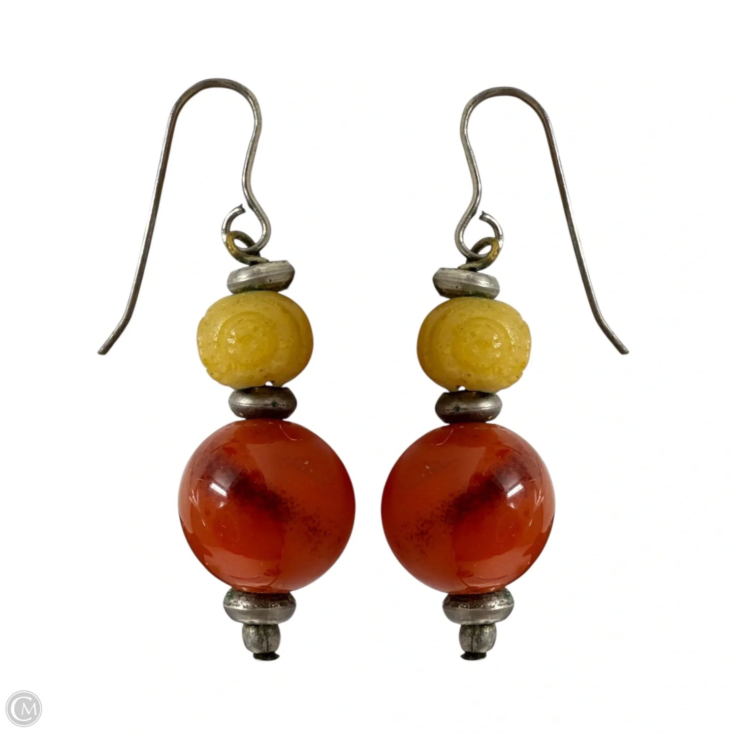 Stone Beaded Dangle Earrings