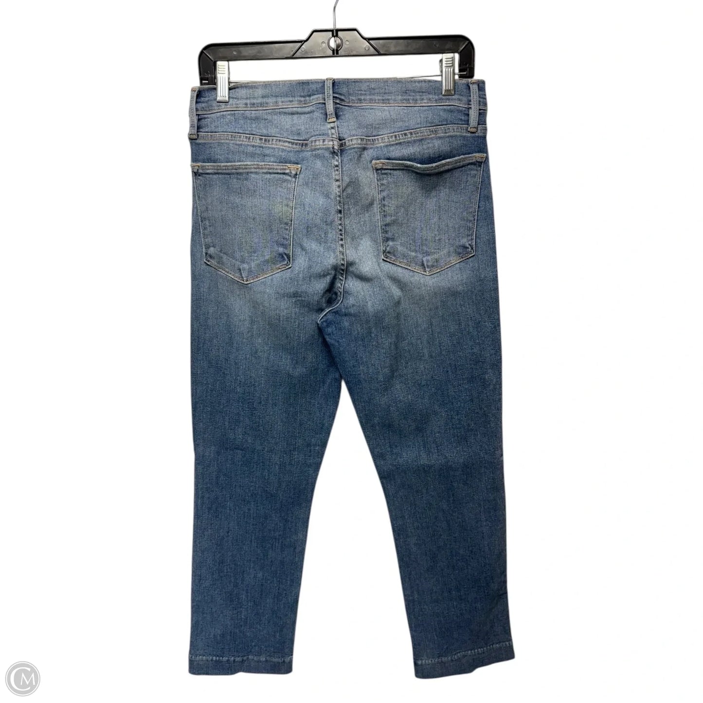 Le High Straight Jeans Skinny By Frame In Blue Denim, Size: 14