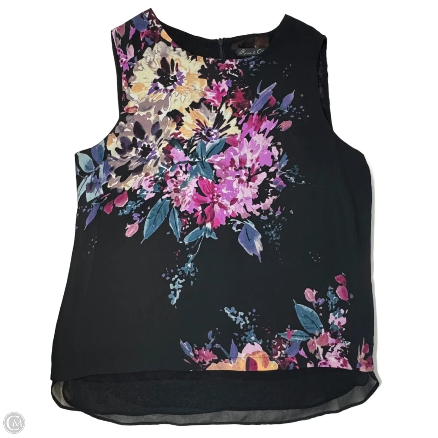 Layered Sleeveless Blouse By Rose And Olive In Floral Print, Size: M