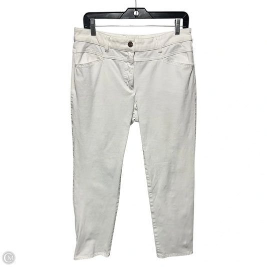 Pants Designer By Escada In White, Size: M