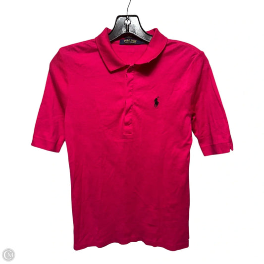 Tailored Fit golf Top Short Sleeve By Polo Ralph Lauren In Pink, Size: M