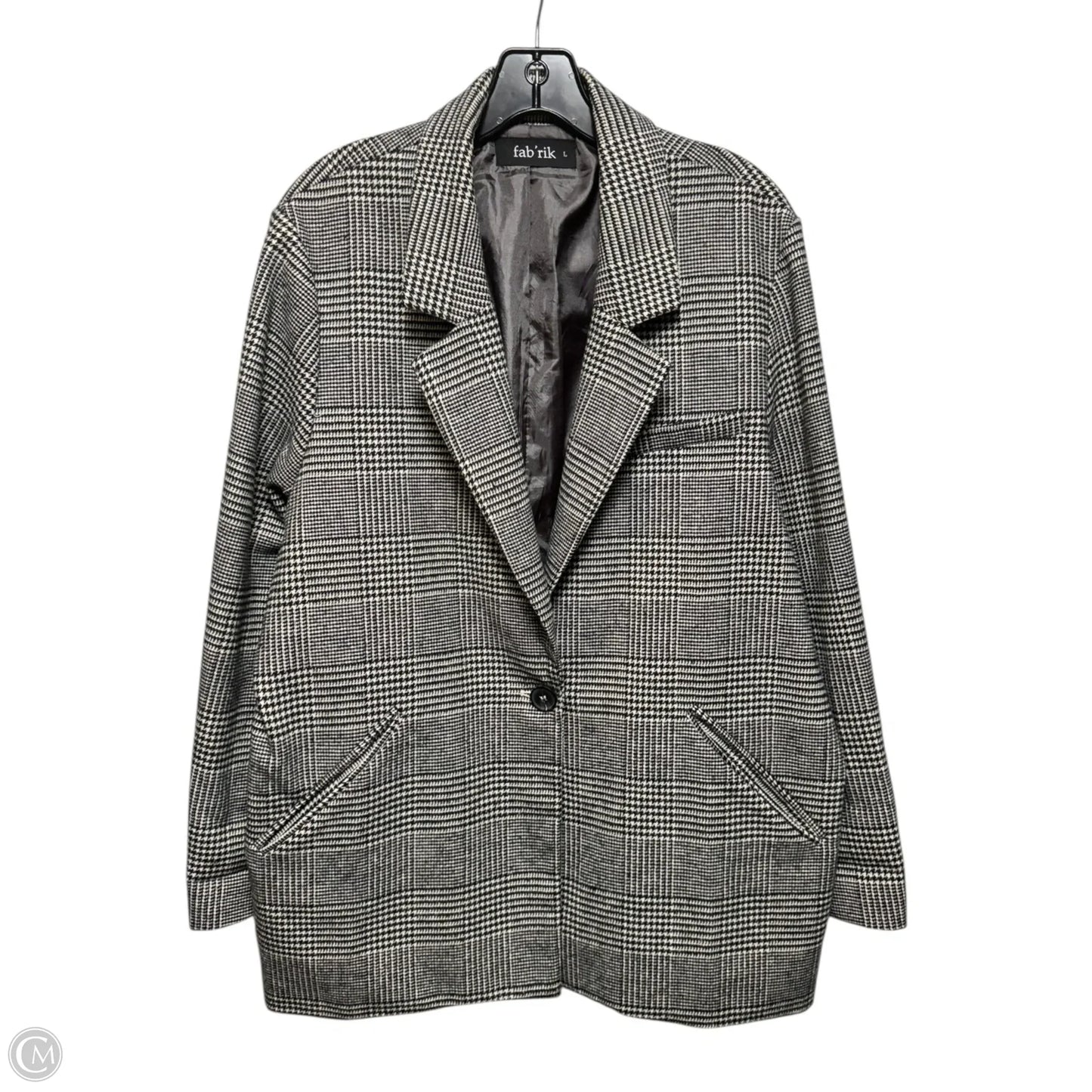 Blazer By Fabrik In Checkered Pattern, Size: L