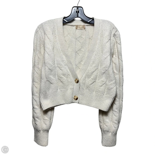 Cropped Sweater Cardigan By Altard State In Cream, Size: M