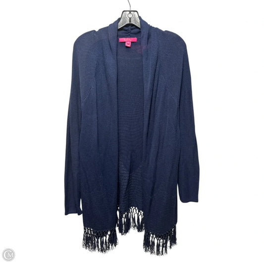 Sweater Cardigan Designer By Lilly Pulitzer In Navy, Size: XXL