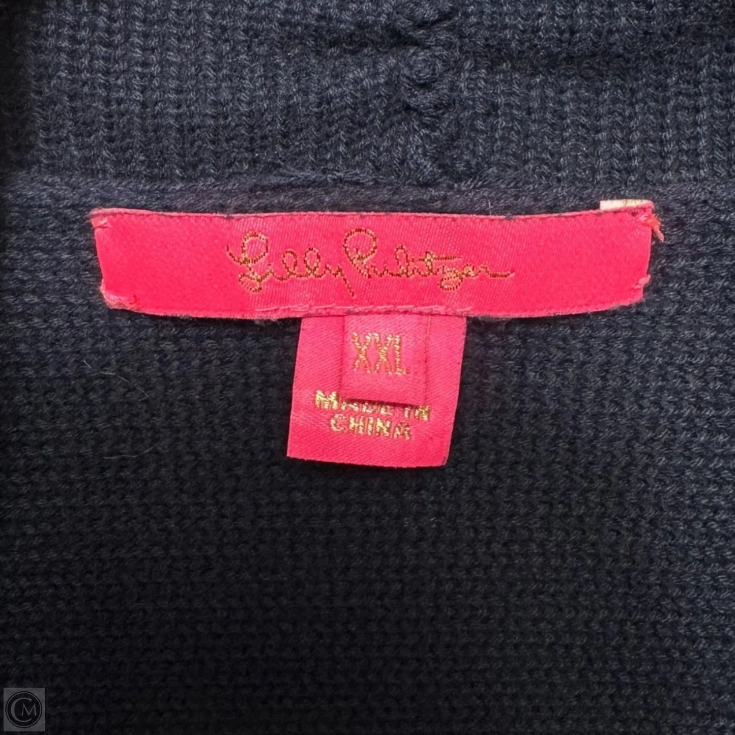 Sweater Cardigan Designer By Lilly Pulitzer In Navy, Size: XXL