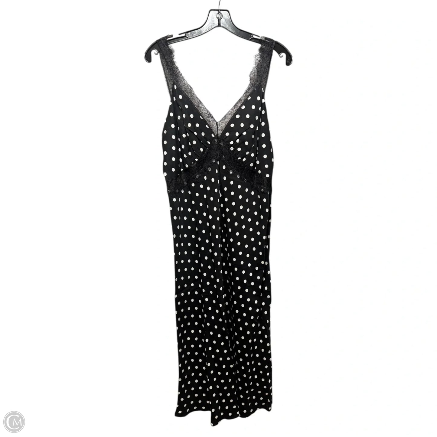 Kennedy Lace Trim Dress By Lucy Paris In Polkadot Pattern, Size: L