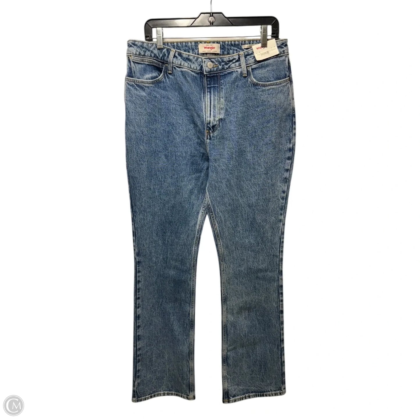 Jeans Boot Cut By Wrangler In Blue Denim, Size: 14
