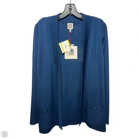 Sweater Cardigan By Anne Klein In Blue, Size: M