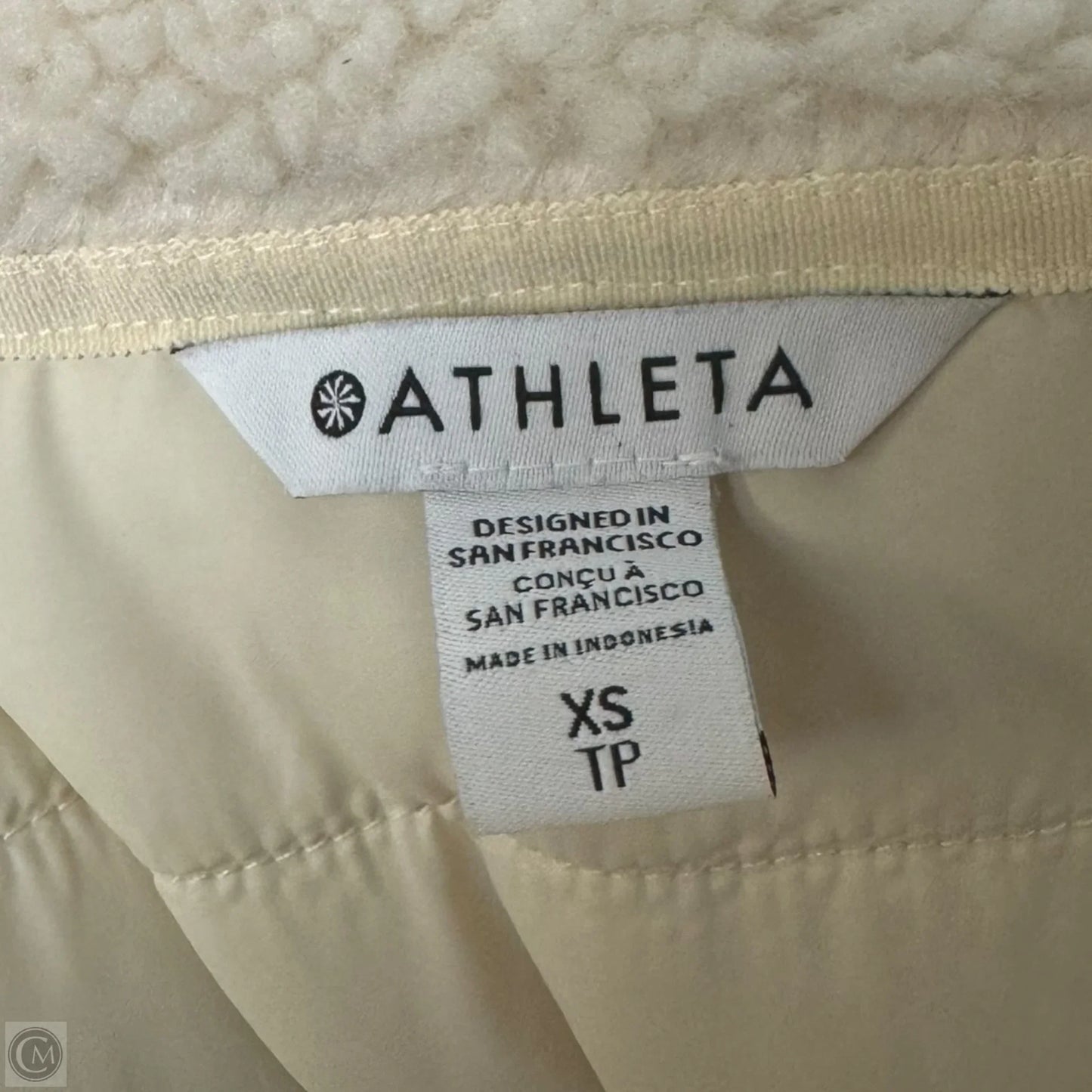 Long Jacket Fleece By Athleta In Cream, Size: Xs