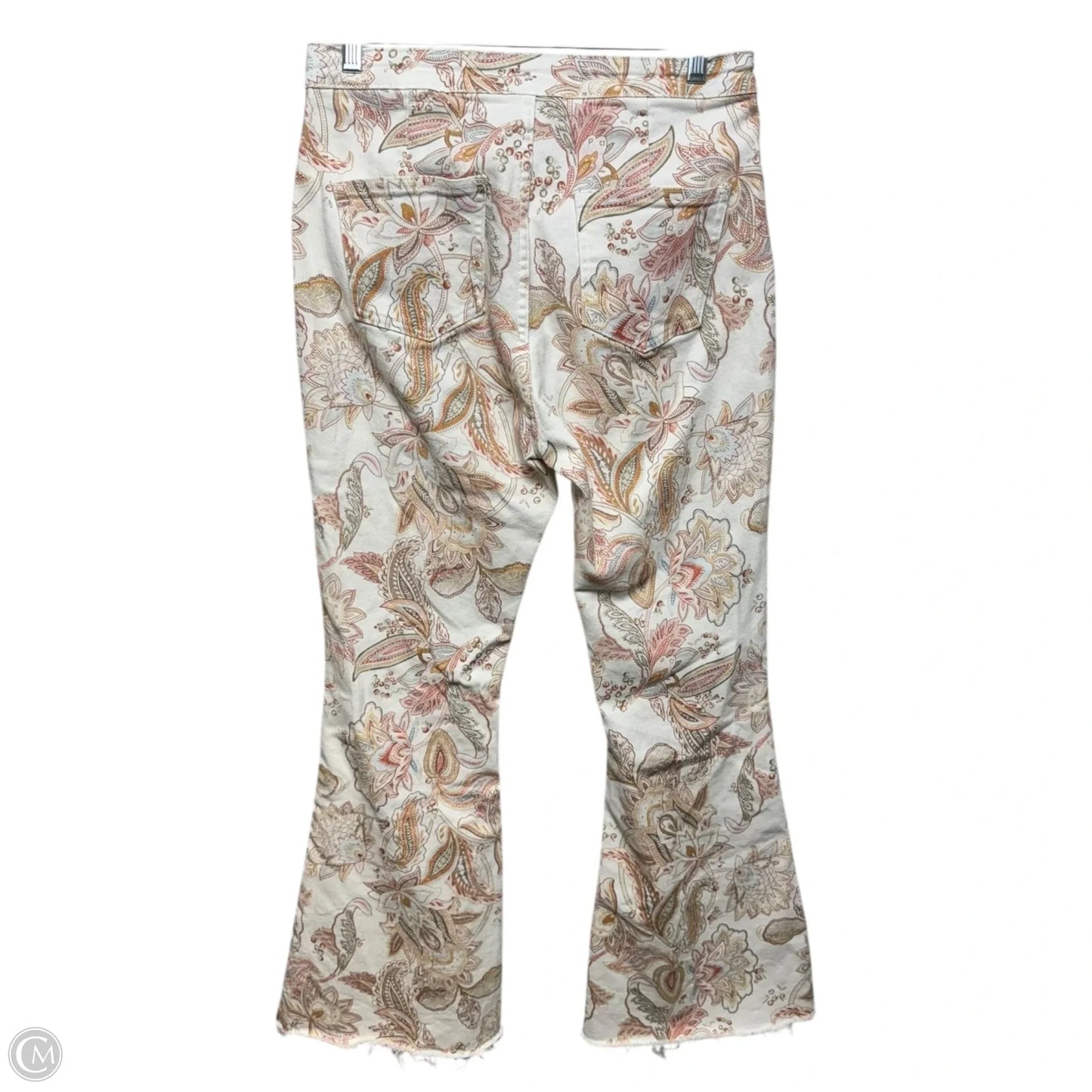 Paisley Jeans Flared By Pink Lily In Floral Print, Size: 6