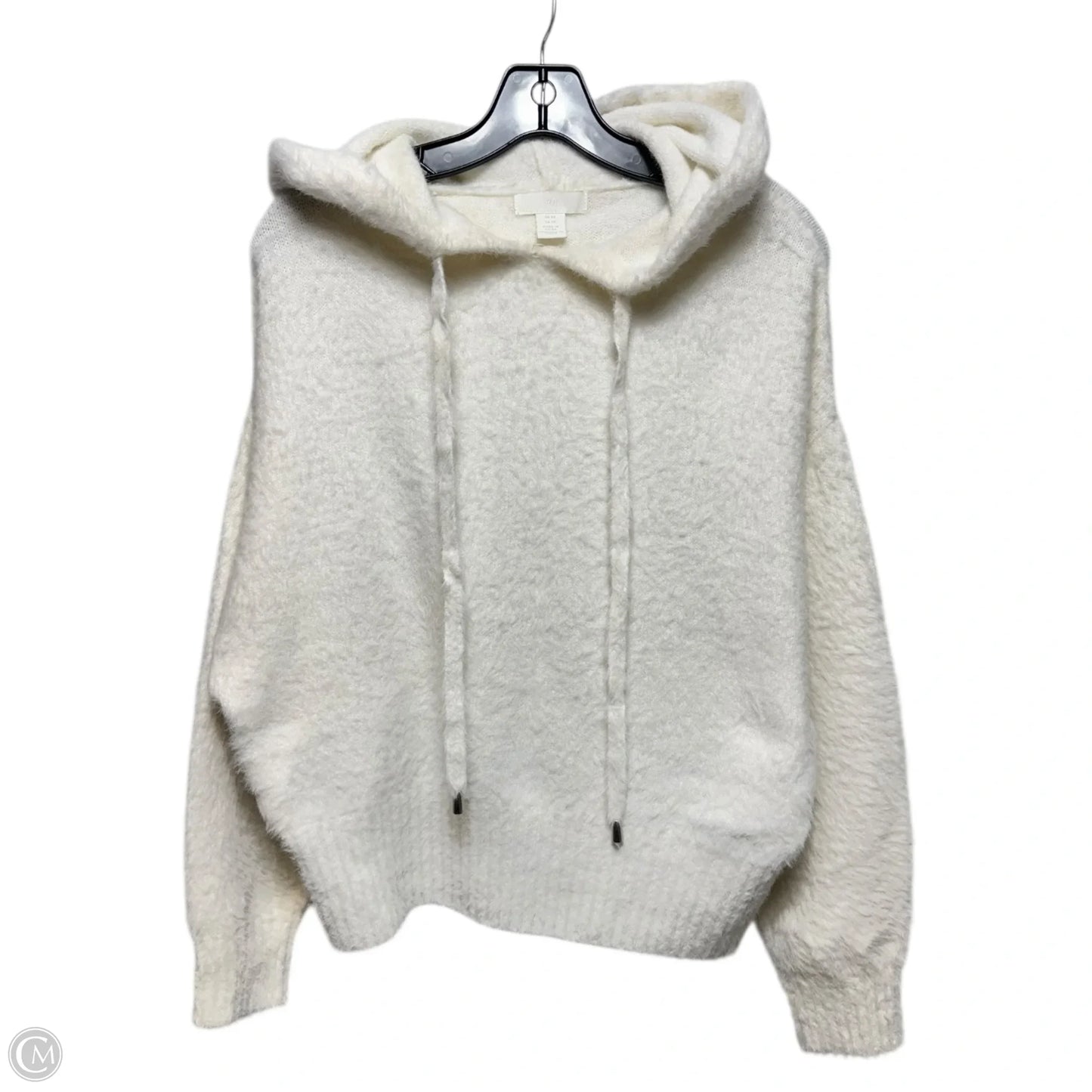 Eyelash Sweatshirt Hoodie By H&m In Cream, Size: Xs