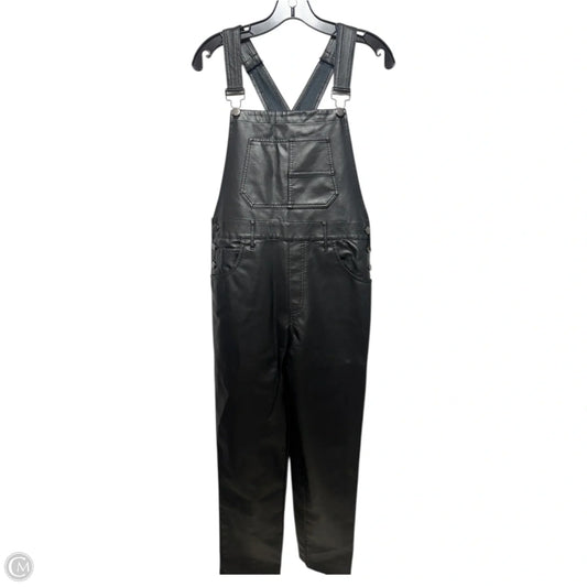 Faux Leather Overalls By Fate In Black, Size: Xs