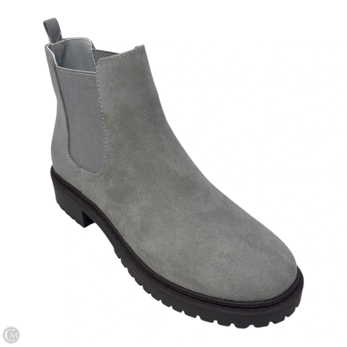 Boots Ankle Heels By Just Fab In Grey, Size: 7.5
