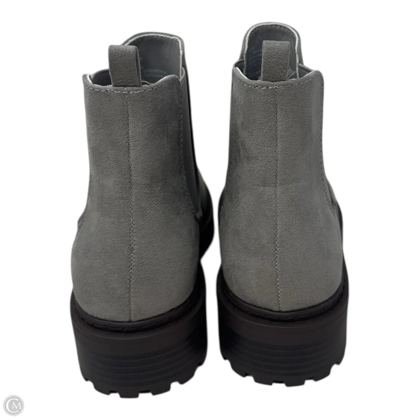 Boots Ankle Heels By Just Fab In Grey, Size: 7.5