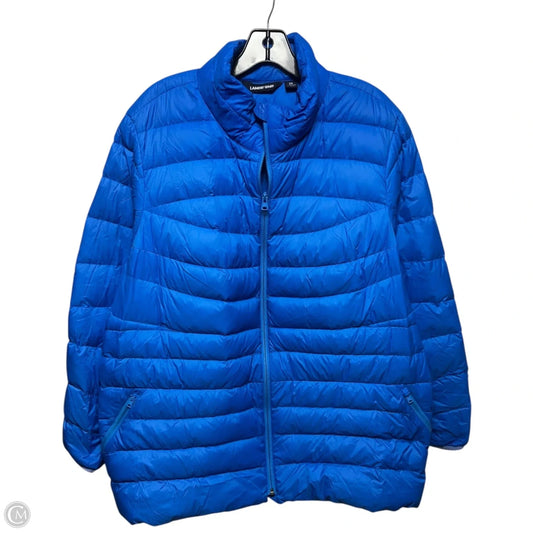 Down Jacket Puffer & Quilted By Lands End In Blue, Size: 2x