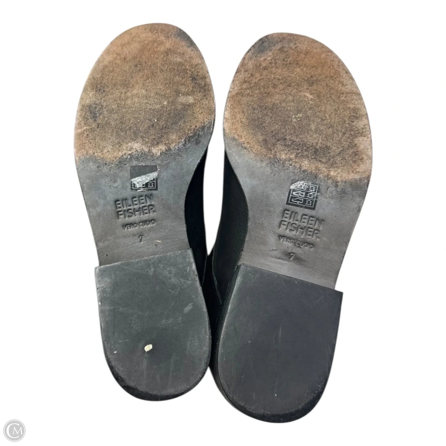 Boots Ankle Heels By Eileen Fisher In Black, Size: 7