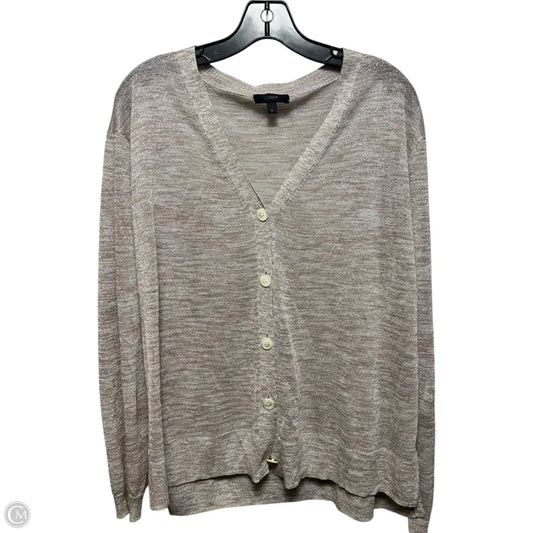 Sheer Metallic Sweater By J. Crew In Silver, Size: M