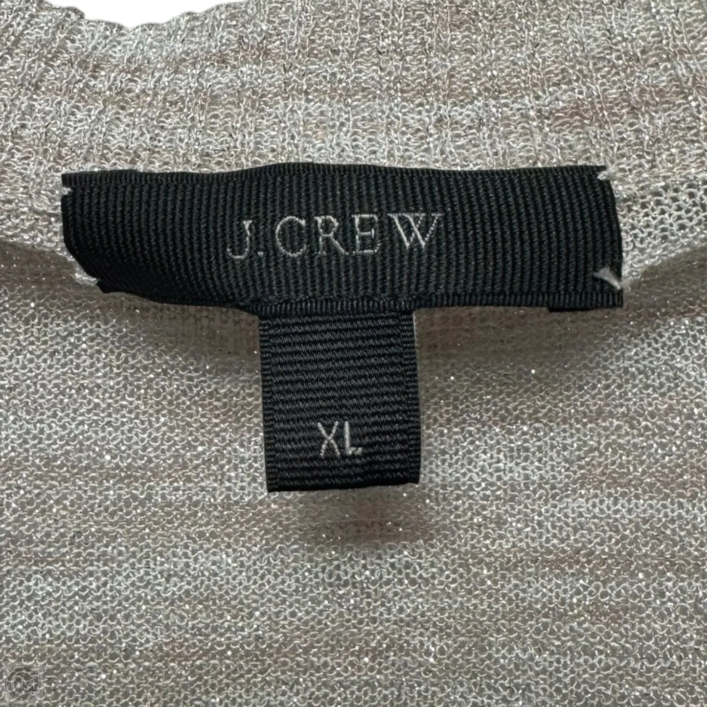 Sheer Metallic Sweater By J. Crew In Silver, Size: M