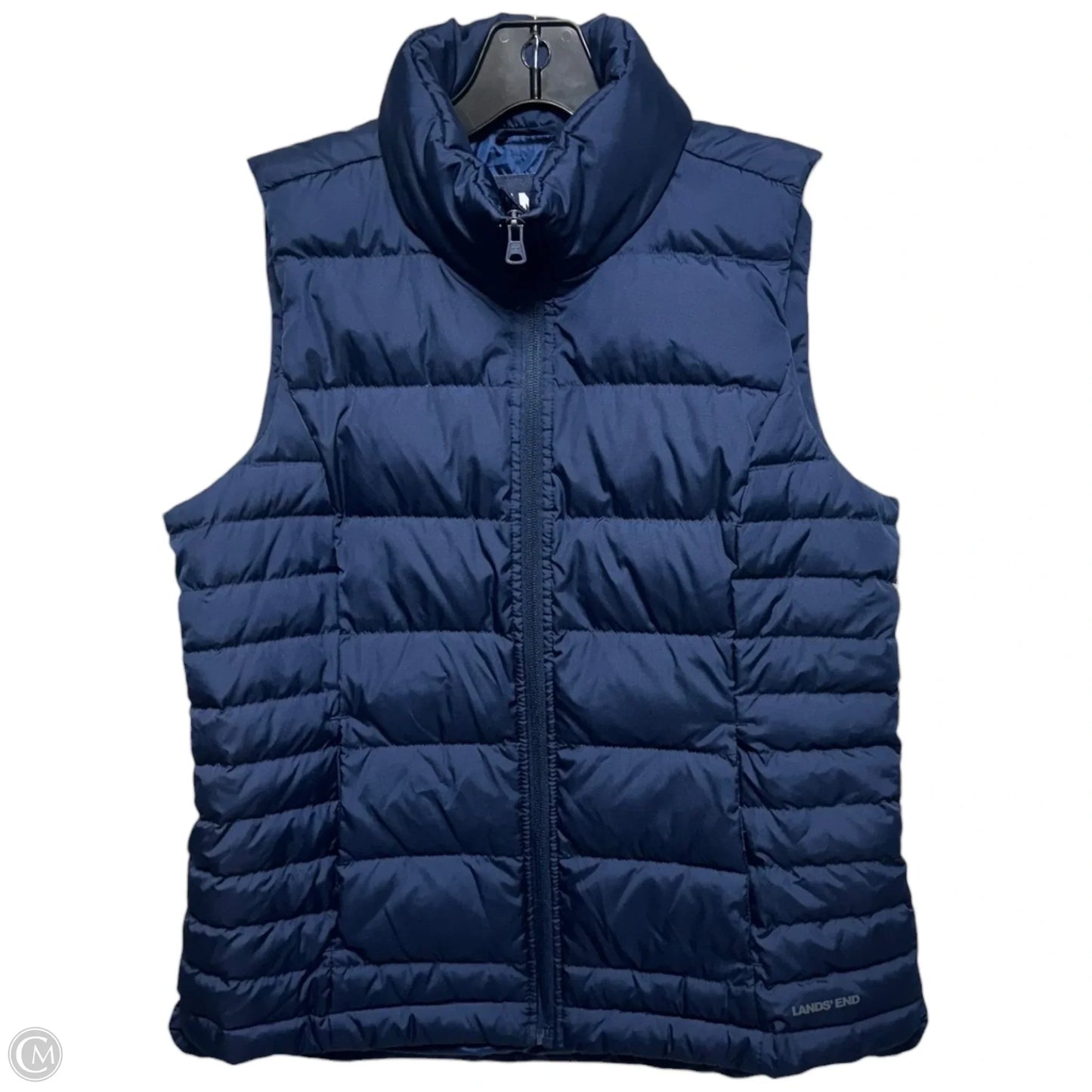 Down Puffer Vest By Lands End In Navy, Size: S