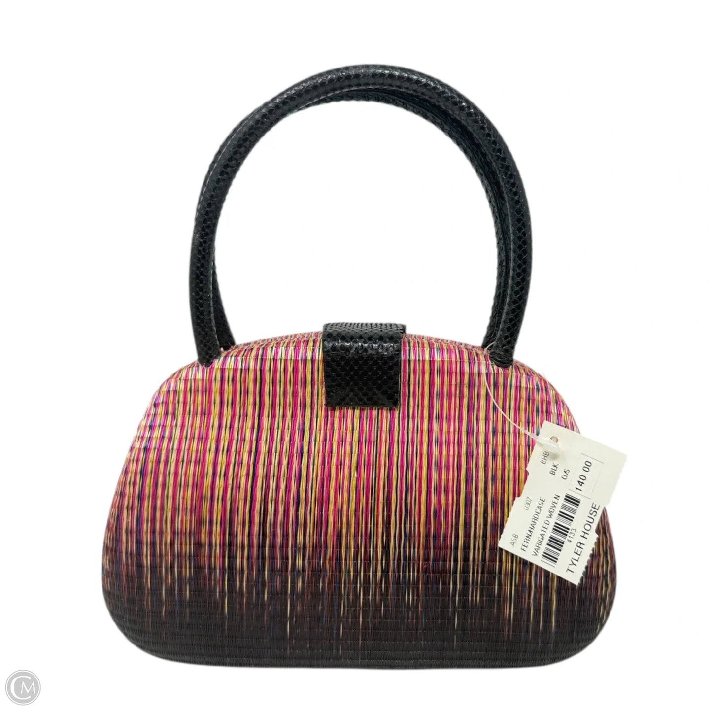 Fern Hardcase Woven Handbag By Bahay Bags, Size: Small
