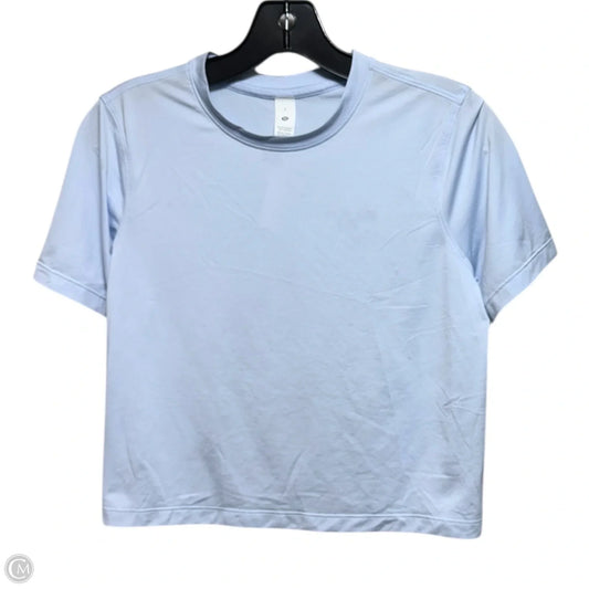Athletic Top Short Sleeve By Lululemon In Blue, Size: 8