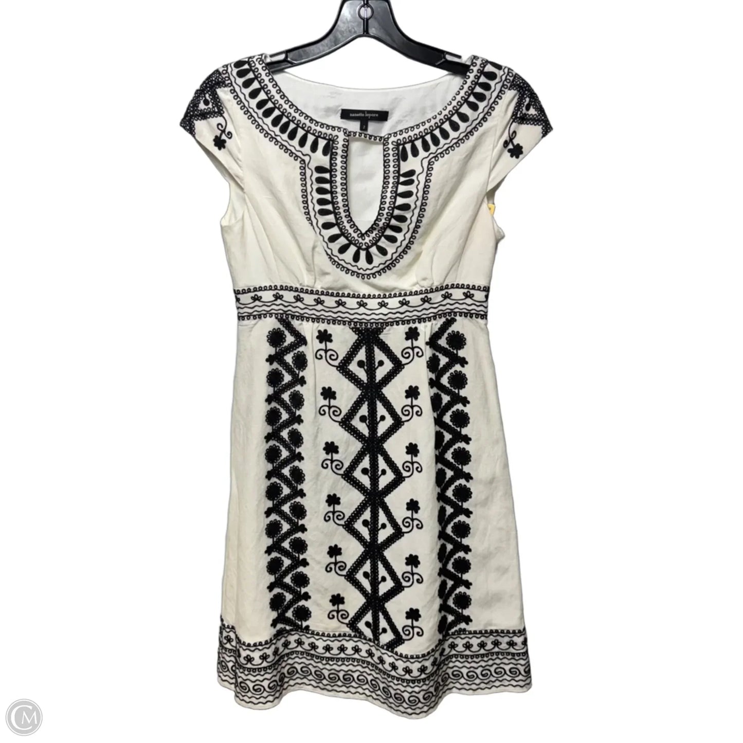 Embroidered Mini Dress By Nanette Lepore In Cream, Size: 2