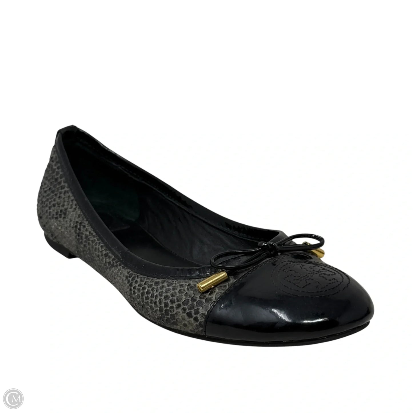 Verbena Tribal Snake Ballet Flats Designer By Tory Burch In Snakeskin Print, Size: 8.5