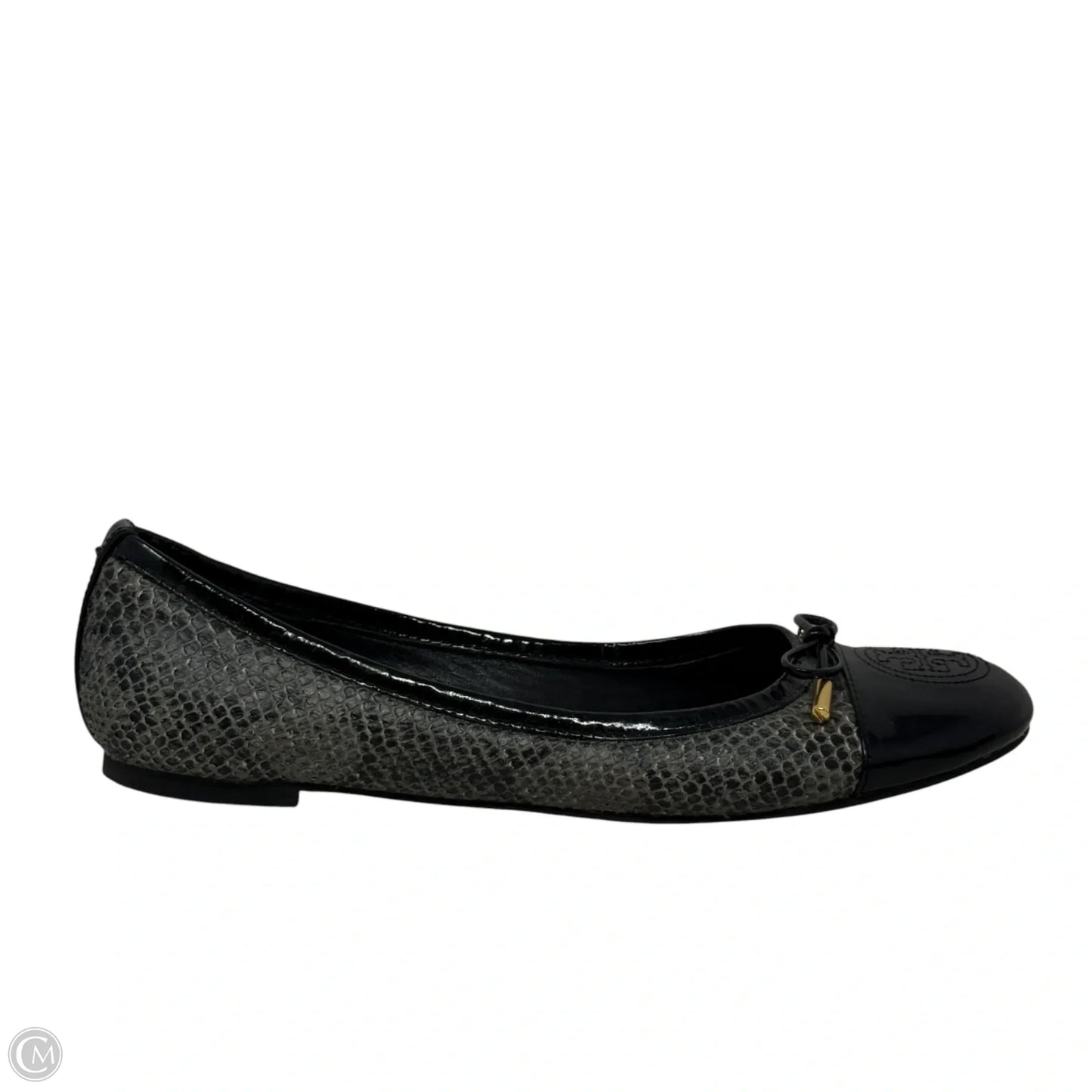 Verbena Tribal Snake Ballet Flats Designer By Tory Burch In Snakeskin Print, Size: 8.5