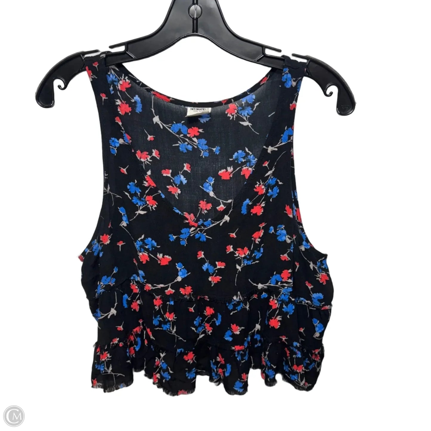 Black Floral Swing Crop Top By Free People In Floral Print, Size: S