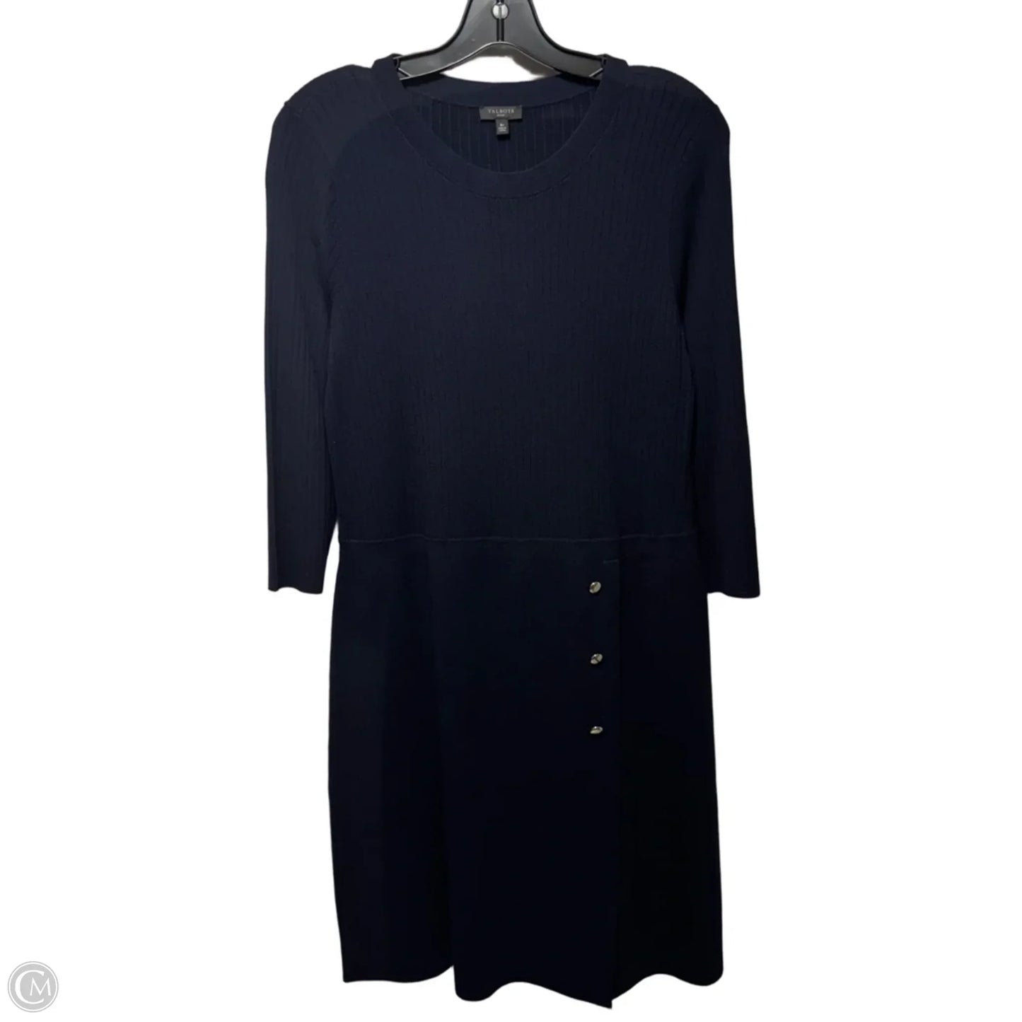 Knit Dress Casual Midi By Talbots In Navy, Size: Mp