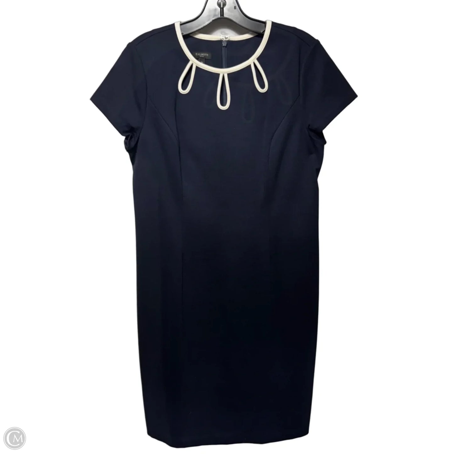 Eyelet Dress Casual Midi By Talbots In Navy, Size: 8p