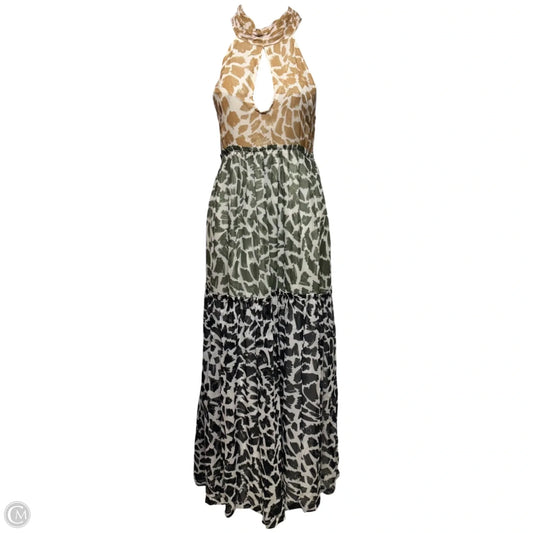 Keyhole Halter Dress Casual Maxi By Maeve In Multi-colored, Size: S
