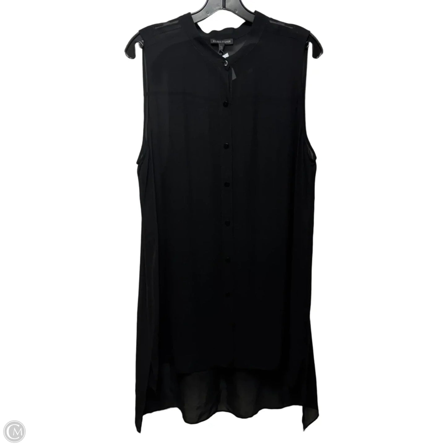 Silk Tunic Sleeveless By Eileen Fisher In Black, Size: XL
