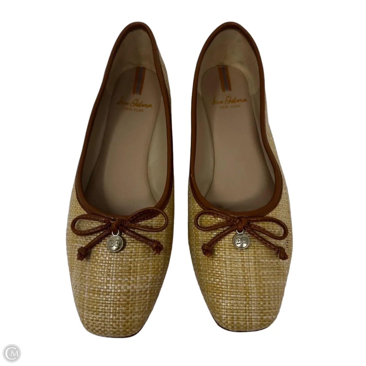 Woven Ballet Flats Shoes By Sam Edelman In Tan, Size: 6
