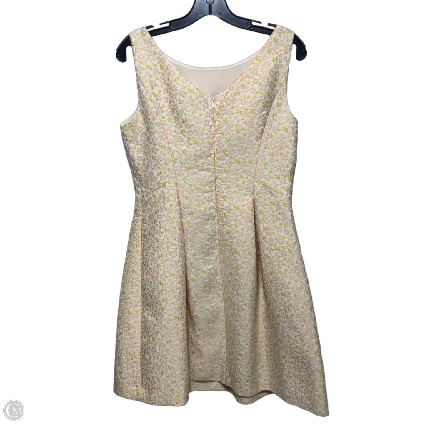 Floral Jacquard Fit & Flare Dress Designer By Brooks Brothers In Floral Print, Size: 8