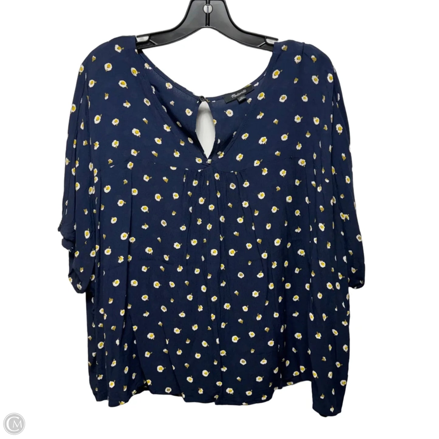 Top Short Sleeve By Madewell In Floral Print, Size: 3x