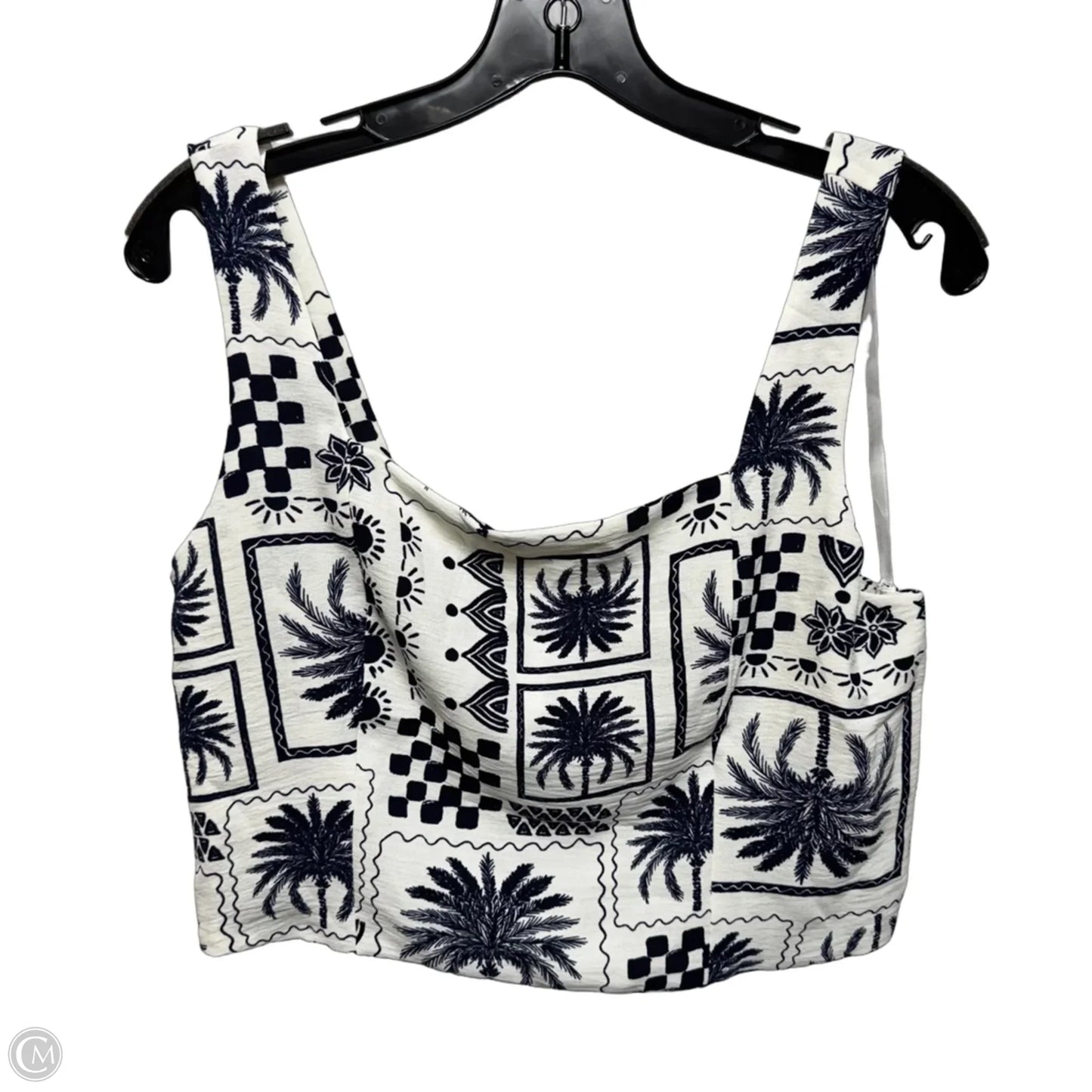 Top Sleeveless By Monteau In Tropical Print, Size: XL