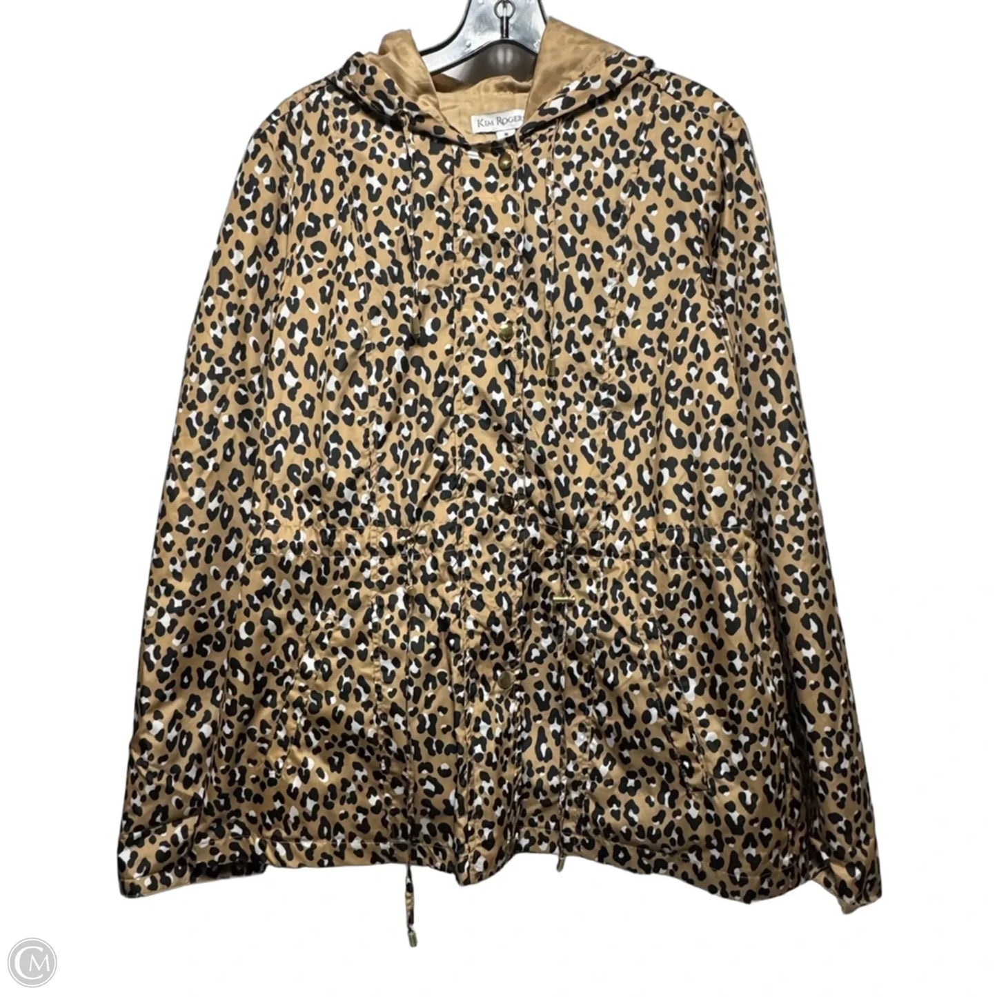 Jacket Windbreaker By Kim Rogers In Leopard Print, Size: M