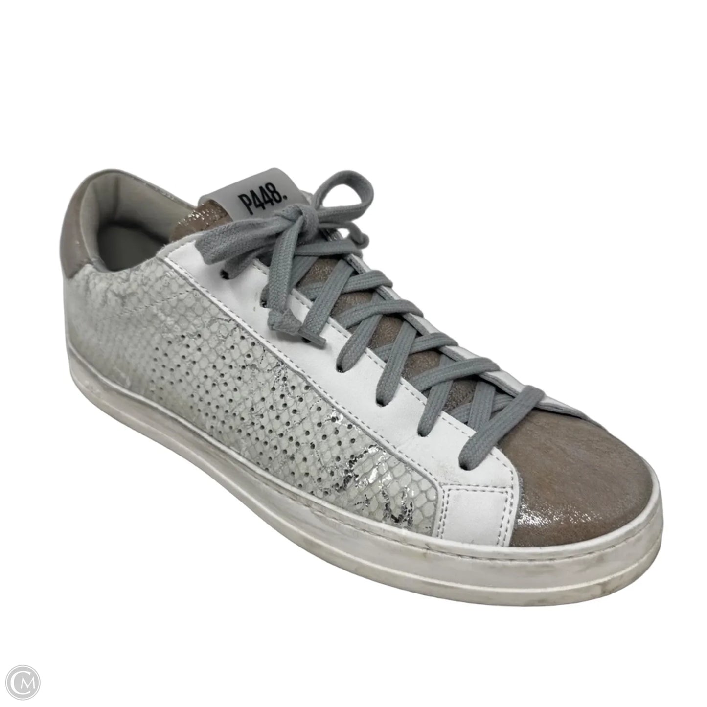 John Sneakers Shoes By P448 In Silver, Size: 8.5 (39)