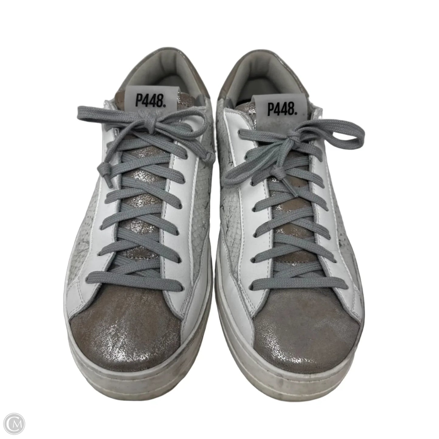 John Sneakers Shoes By P448 In Silver, Size: 8.5 (39)