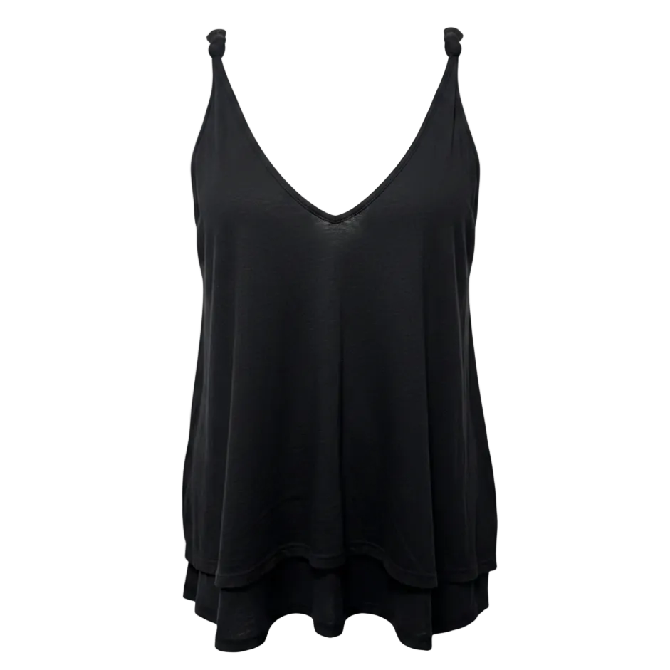 Shine Knot Tank By Anthropologie In Black, Size: L