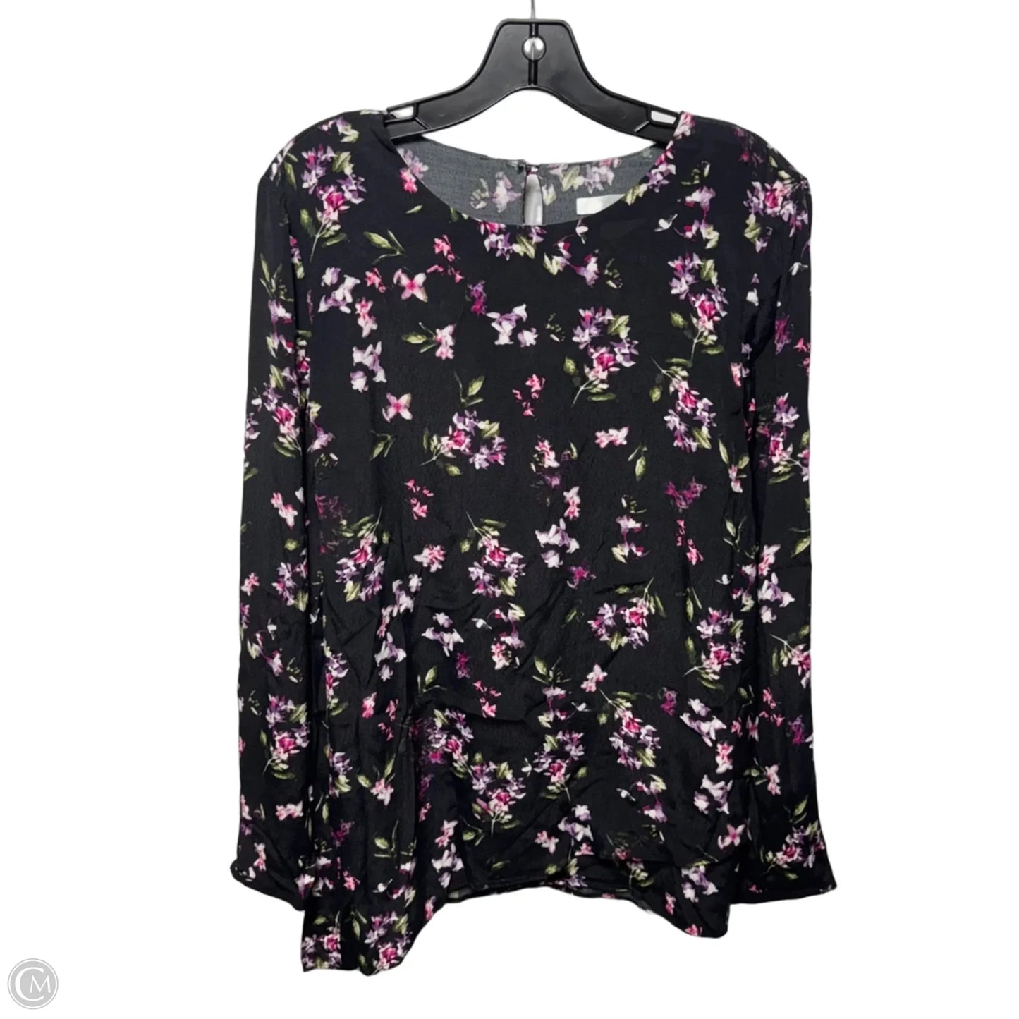 Top Long Sleeve By J. Jill In Floral Print, Size: M