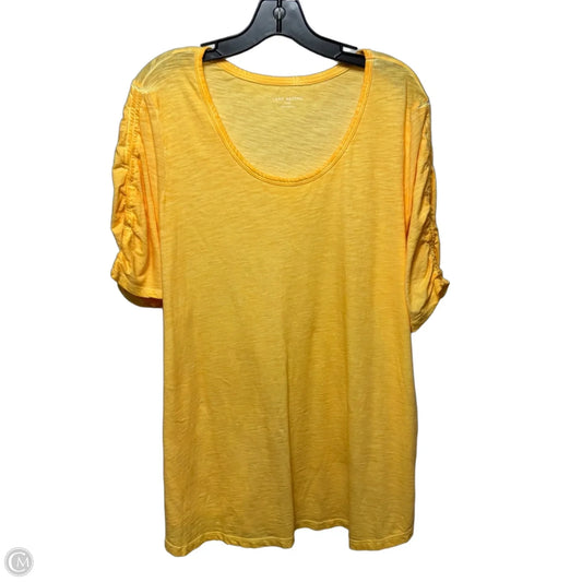 Top Short Sleeve By Lane Bryant In Yellow, Size: 22
