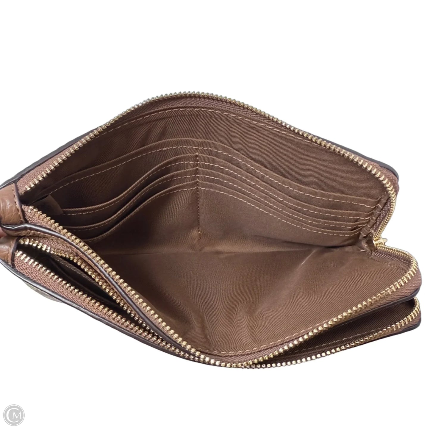Double Zip Wristlet Designer By Coach, Size: Medium