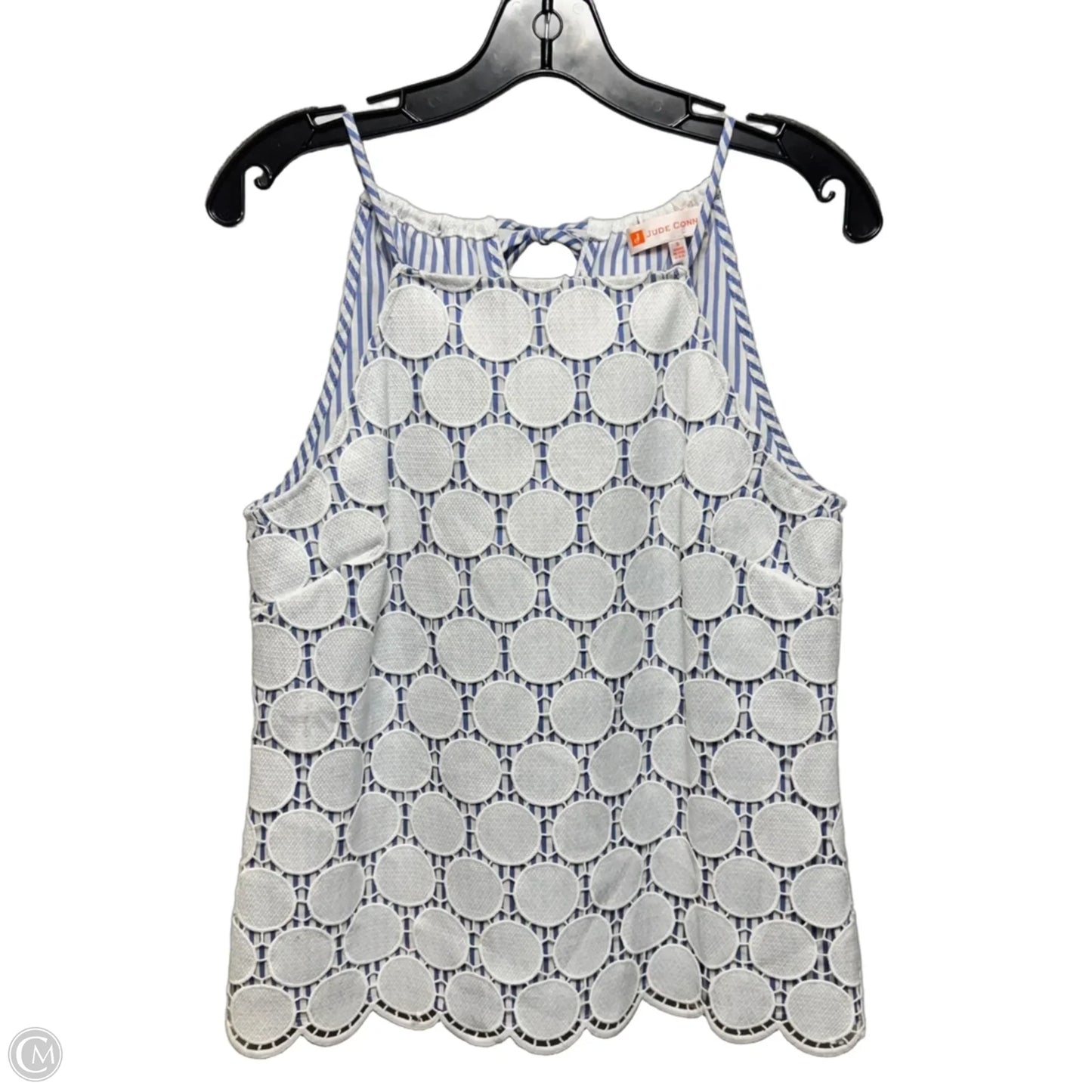 Top Sleeveless By Jude Connally In Blue & White, Size: S
