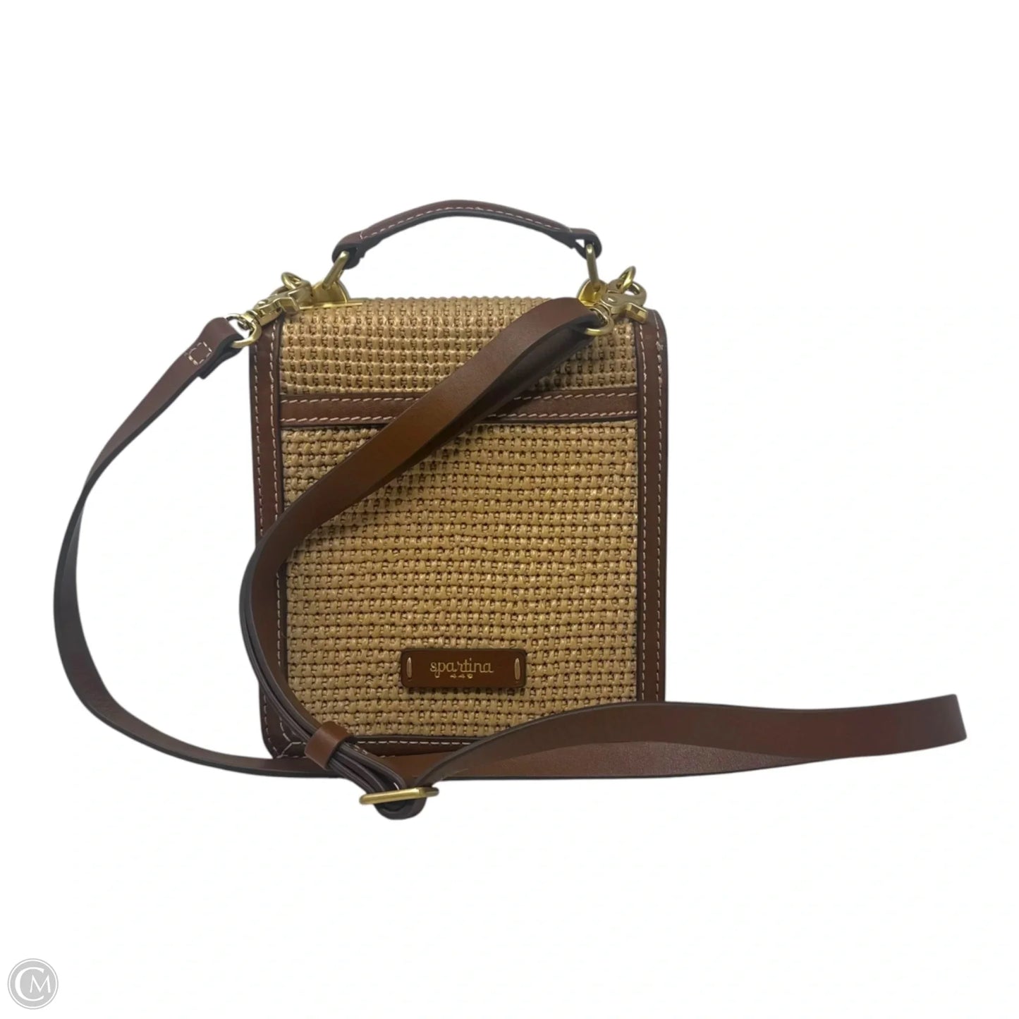 Straw Case Crossbody By Spartina, Size: Medium