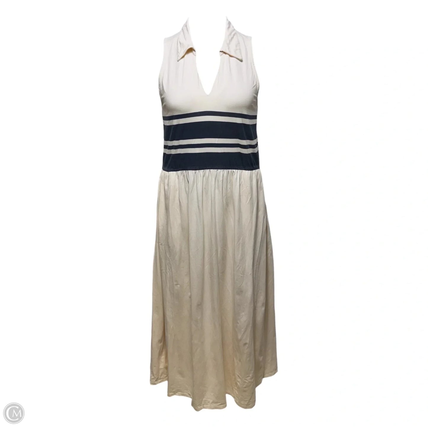 Haven Midi Dress By Spartina In Pearl White Navy Stripe, Size: L