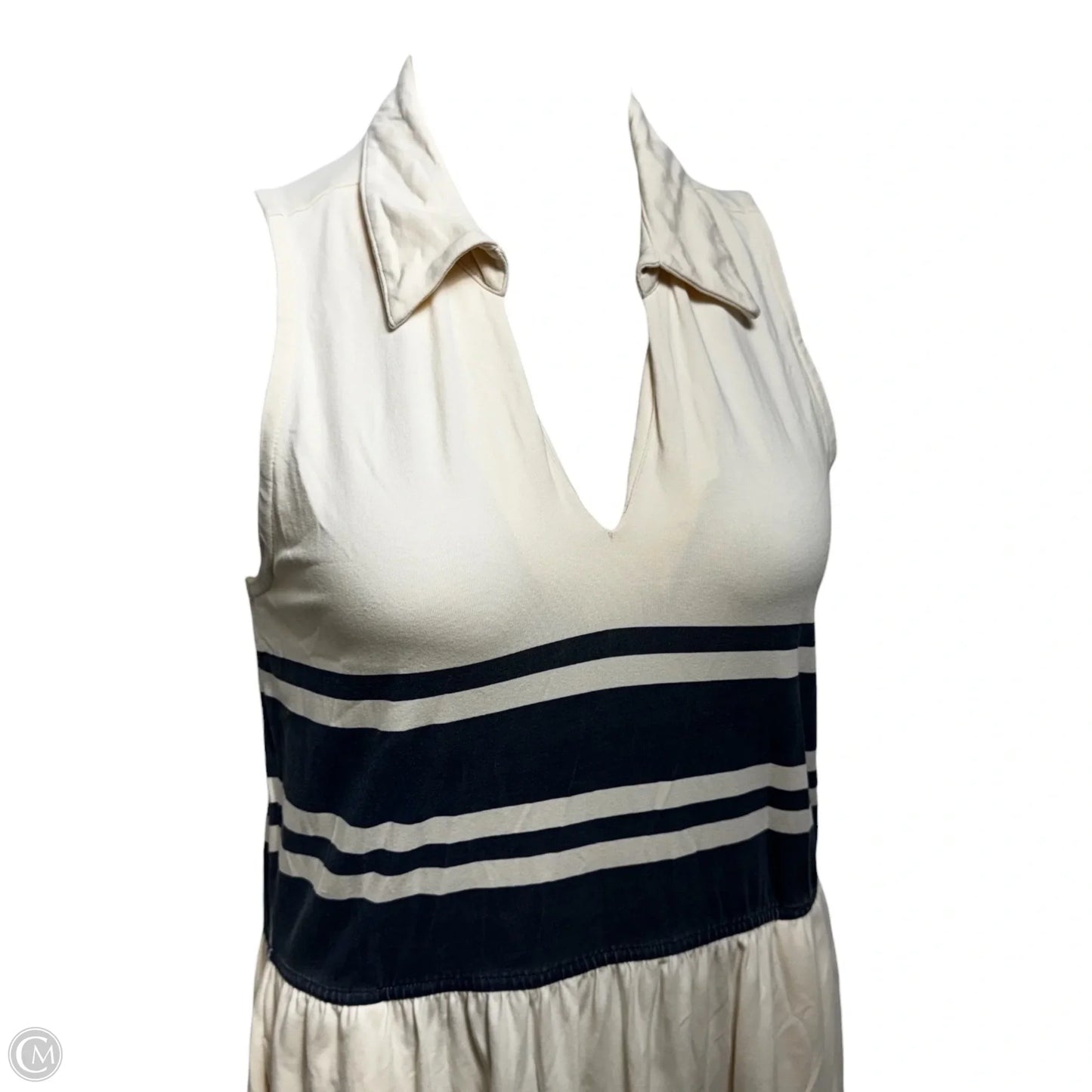 Haven Midi Dress By Spartina In Pearl White Navy Stripe, Size: L